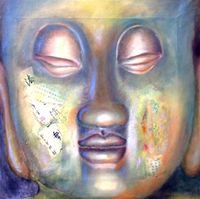 Buddha (2004) &Ouml;l auf Leinwand, 60 x 60 cm