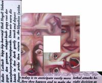 Mixed Emotions (2003) &Ouml;l auf Holzkl&ouml;tzen, 35 x 35 cm, 5 Teile